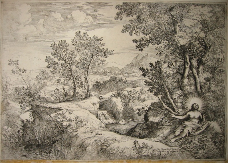 Grimaldi Giovanni Francesco (1606-1680) Paesaggio con S.ta Maria Maddalena s.d. s.l. 